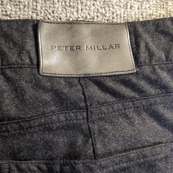 Peter Millar Alpine Flannel Wool Five-Pocket Pants Size 40x30 in Charcoal Gray - Picture 4 of 9